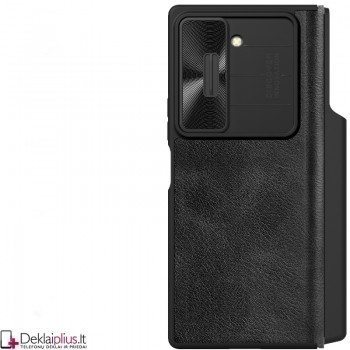 Nillkin Qin Pro odinis atverčiamas dėklas - juodas (Samsung Z Fold 6)